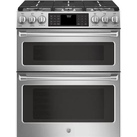 double gas oven slide in